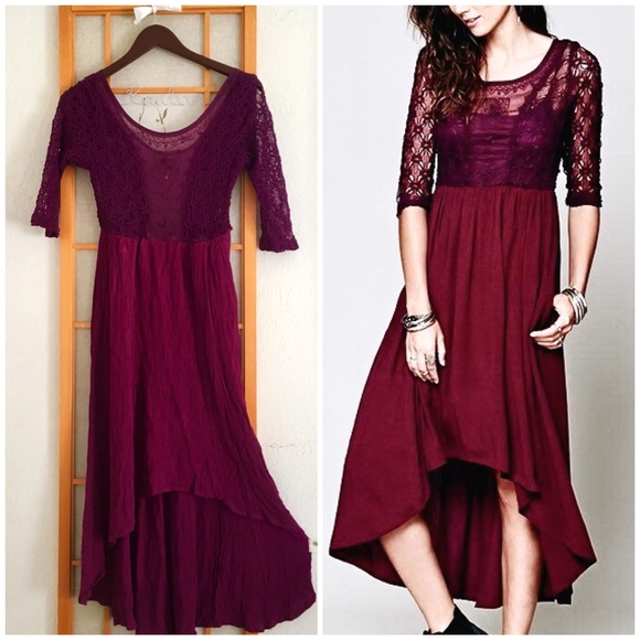 Free People Crochet Boho Festival Maxi Dress 2 - Picture 1 of 7